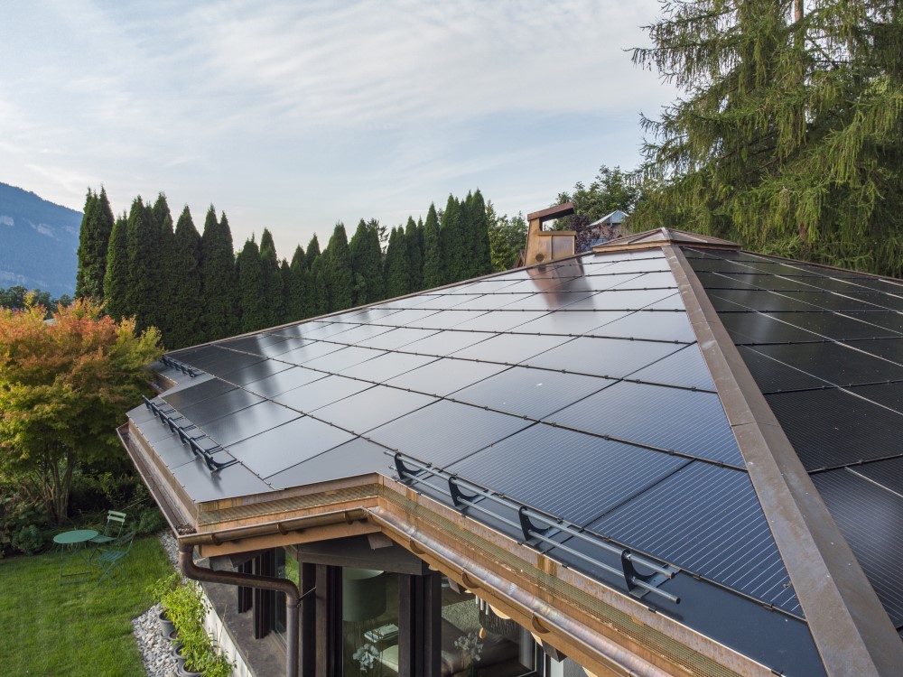 Indach-Photovoltaikanlage in Chur